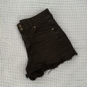 Black Denim Jean Shorts